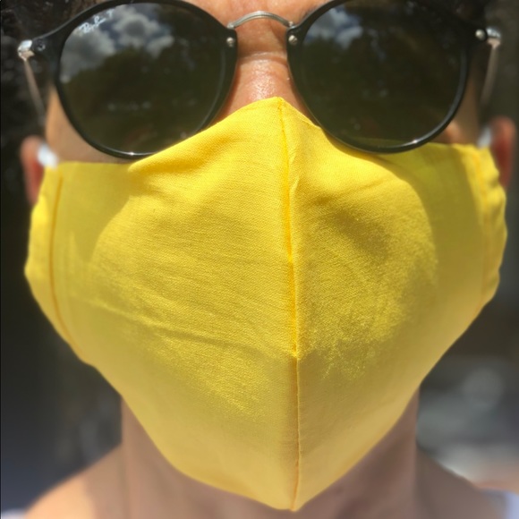 Yellow Unisex Facemask w/FILTER - Picture 3 of 6